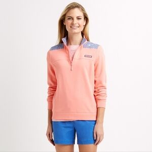 Vineyard Vines Batik Dot Shep Shirt - pink & blue